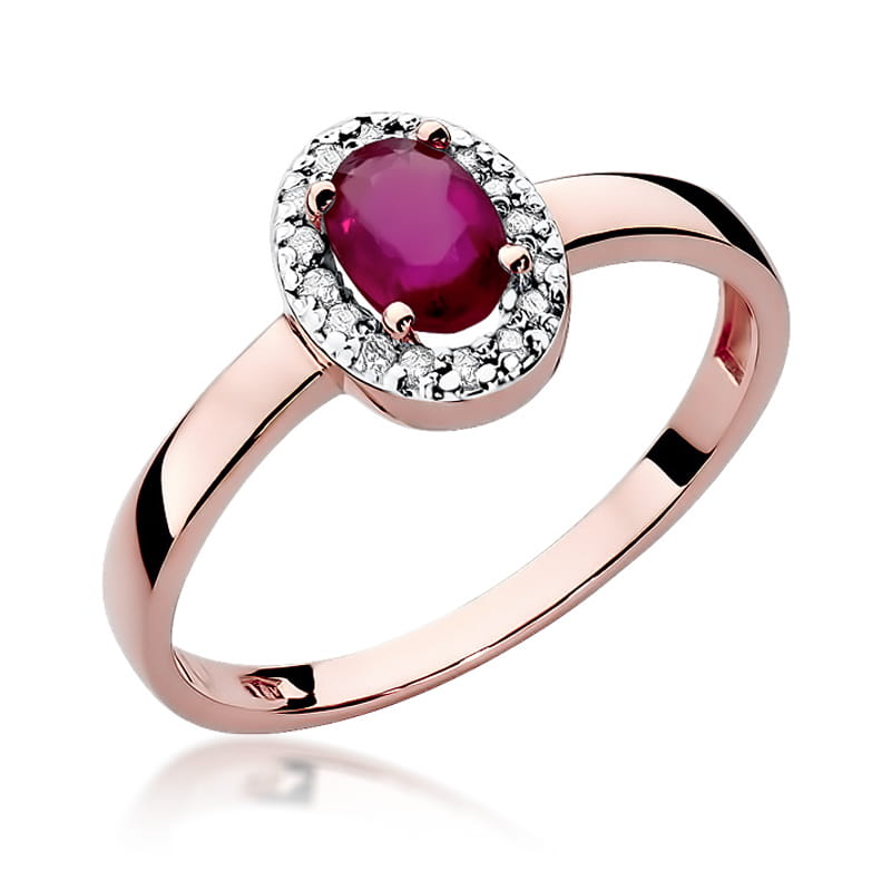 W330 Ruby prsteň 0.60ct ružové zlato Au 585/1000 2