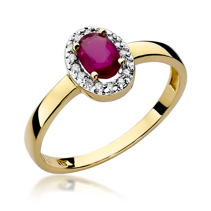 W330 Ruby prsteň 0,60ct žlté zlato Au 585/1000 2