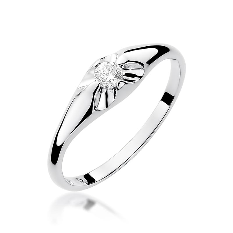 W331 Diamantový prsteň 0,10ct biele zlato Au 585/1000 2