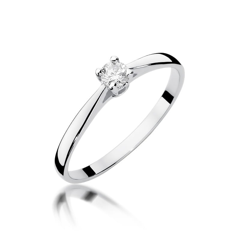 W335 Diamantový prsteň 0,15ct biele zlato Au 585/1000 2