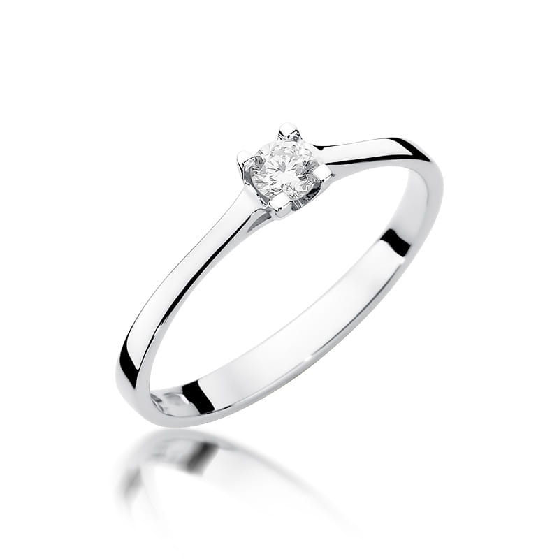 W336 Diamantový prsteň 0,15ct biele zlato Au 585/1000 2