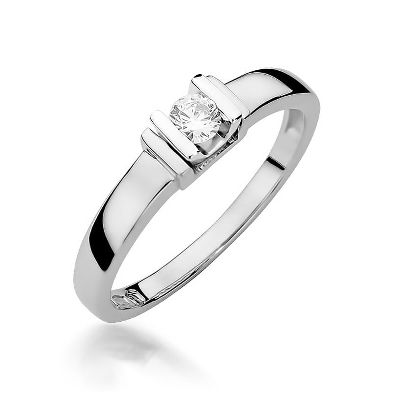 W343 Diamantový prsteň 0,10ct biele zlato Au 585/1000 2