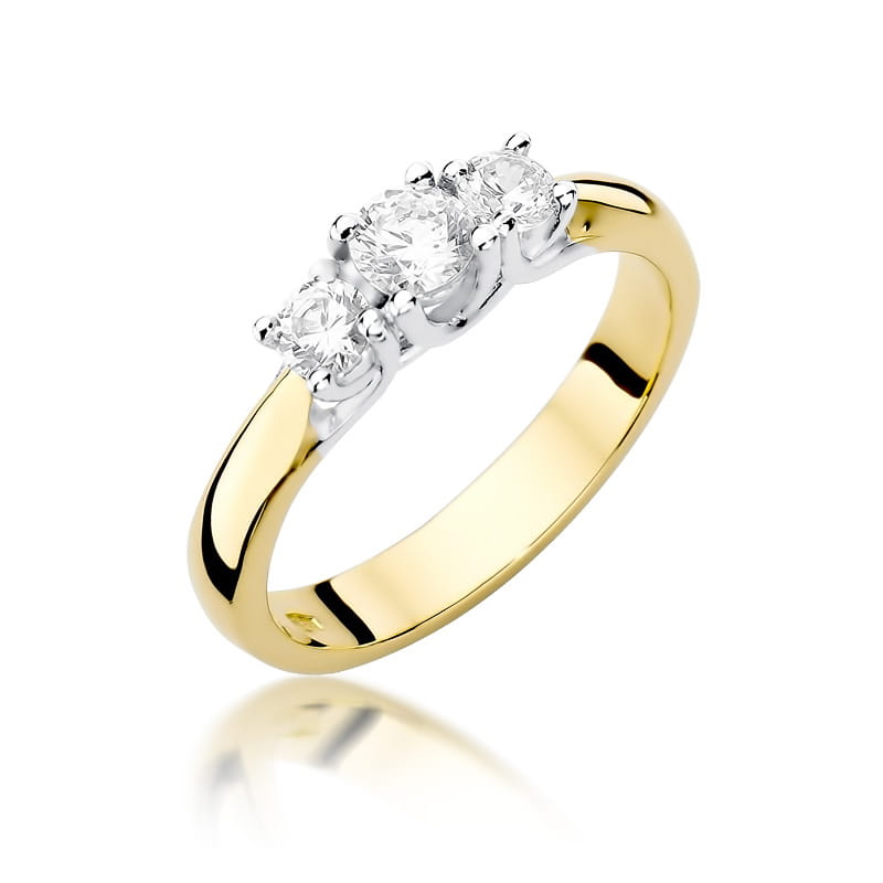 W344 Diamantový prsteň 0,25ct žlté zlato Au 585/1000 2