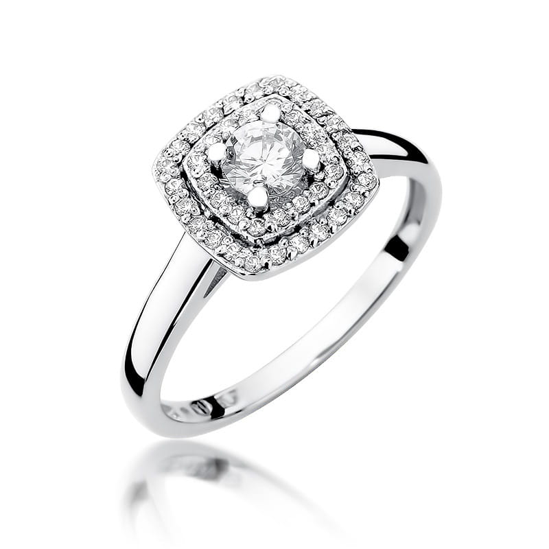 W345 Diamantový prsteň 0,30ct biele zlato Au 585/1000 2