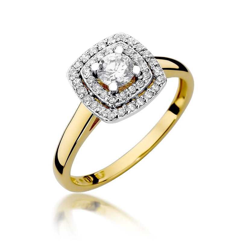 W345 Diamantový prsteň 0,30ct žlté zlato Au 585/1000 2