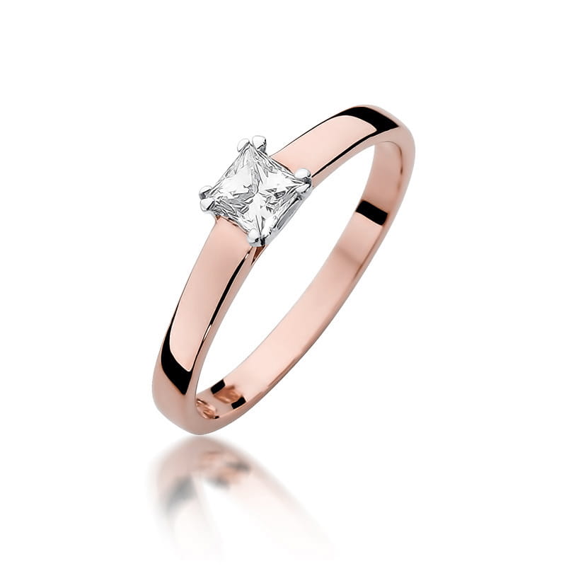 W347 Diamantový prsteň 0,30ct ružové zlato Au 585/1000 2