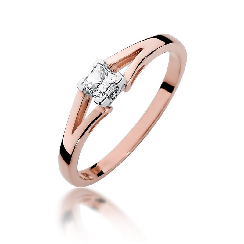 W350 Diamantový prsteň 0,30ct ružové zlato Au 585/1000 2