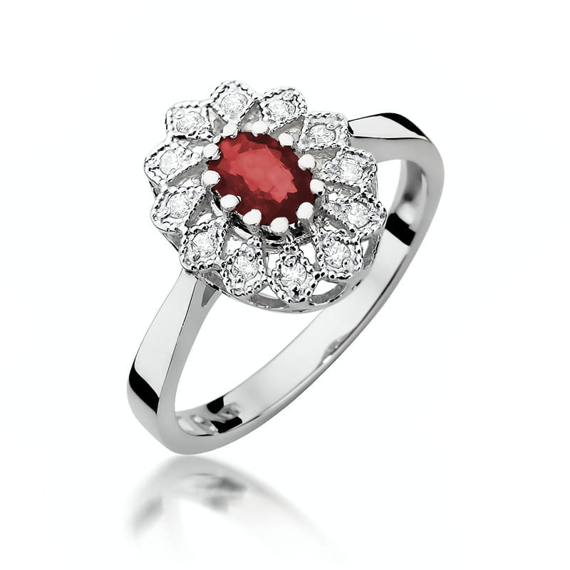 W354 Ruby prsteň 0,60ct biele zlato Au 585/1000 2