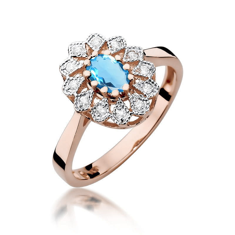 W354 Topaz prsteň 0,50ct ružové zlato Au 585/1000 2