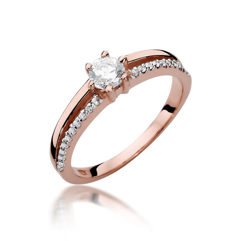 W355 Diamantový prsteň 0,30ct ružové zlato Au 585/1000 2