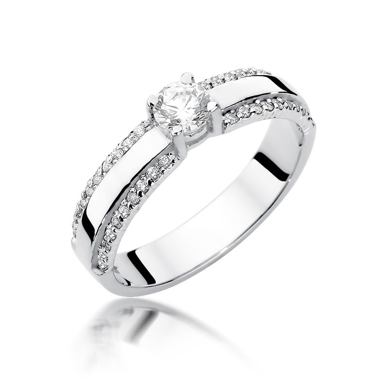 W356 Diamantový prsteň 0,25ct biele zlato Au 585/1000 2