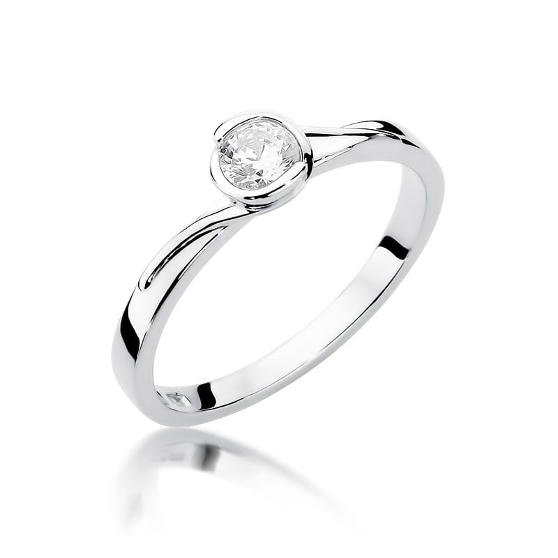 W357 Diamantový prsteň 0,25ct biele zlato Au 585/1000 2