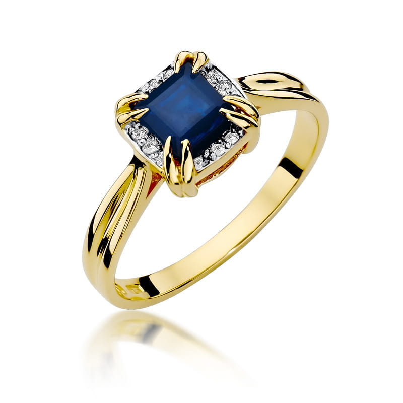 W358 Zafírový prsteň 0,70ct žlté zlato Au 585/1000 2