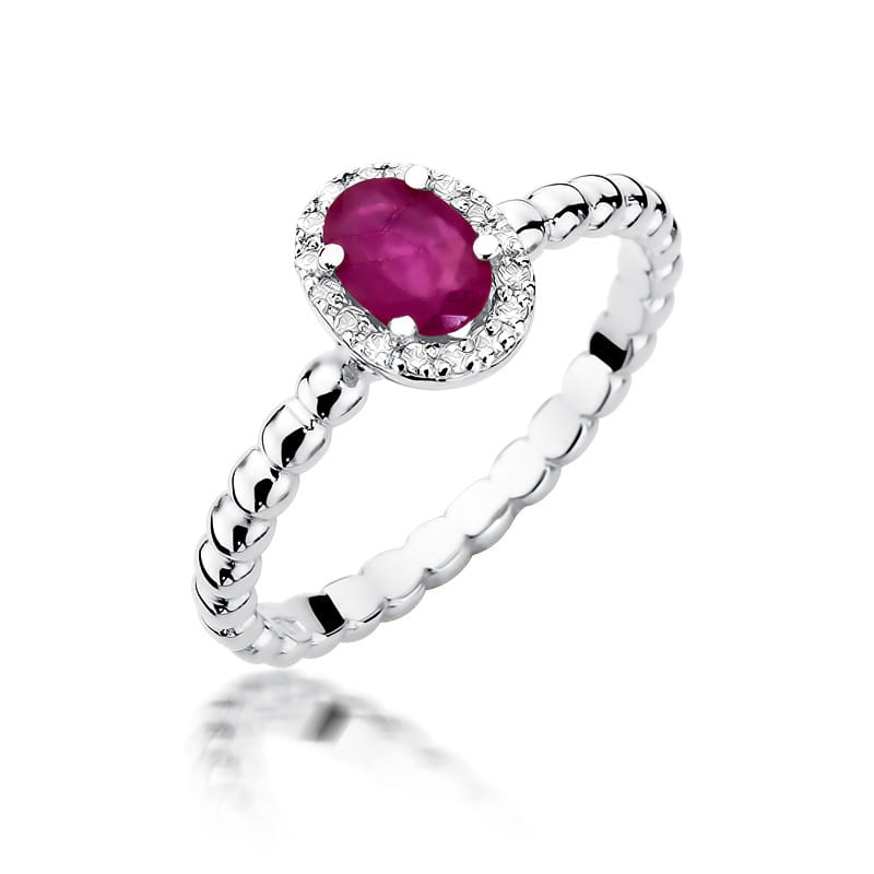 W359 Ruby prsteň 0,60ct biele zlato Au 585/1000 2