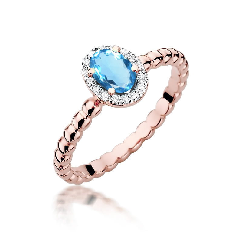 W359 Topaz prsteň 0,50ct ružové zlato Au 585/1000 2