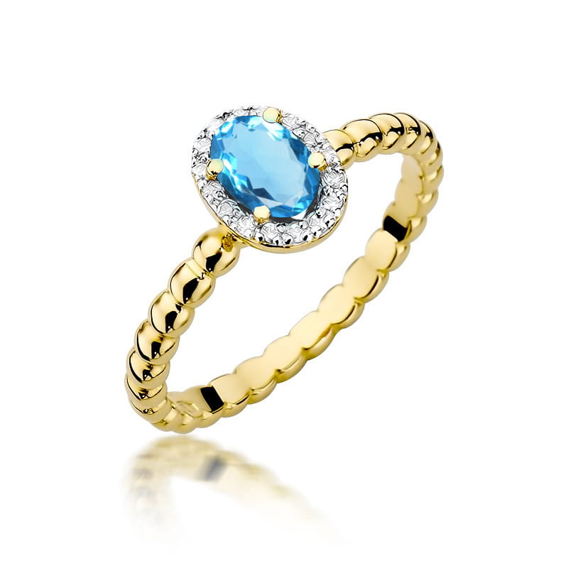 W359 Topaz prsteň 0,50ct žlté zlato Au 585/1000 2