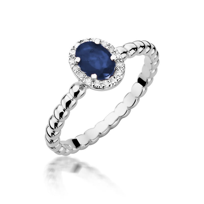 W359 Zafírový prsteň 0,70ct biele zlato Au 585/1000 2