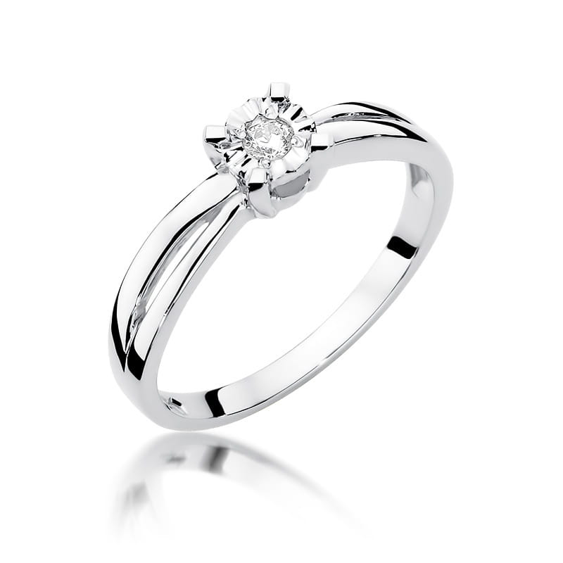 W360 Diamantový prsteň 0,08ct biele zlato Au 585/1000 2