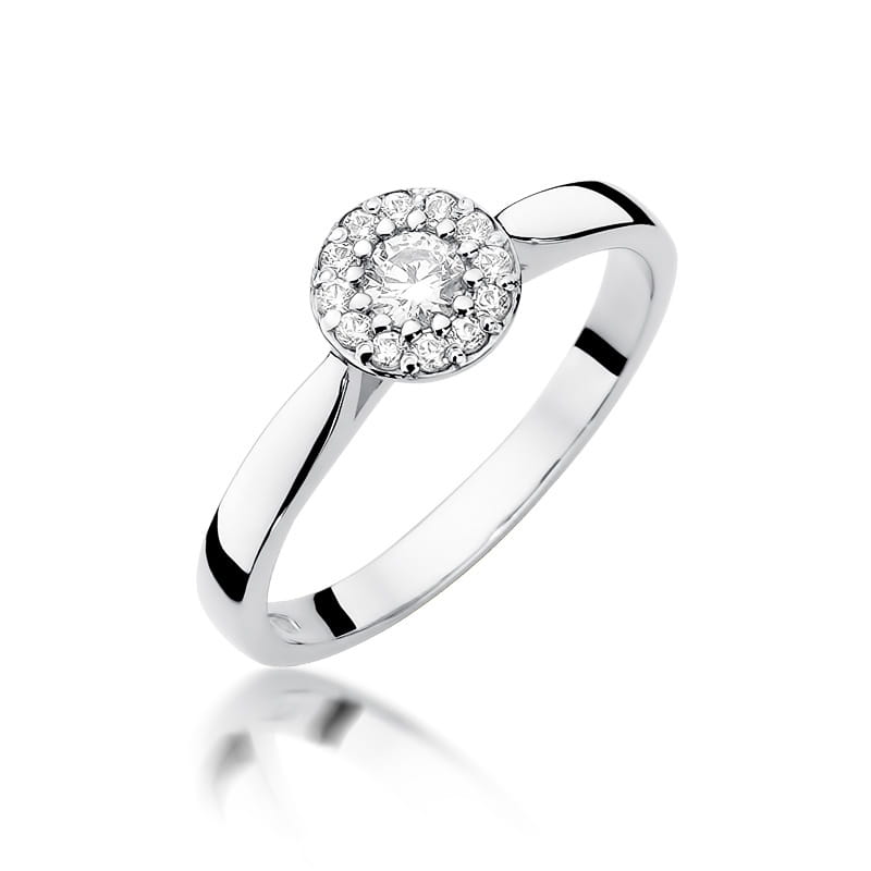 W362 Diamantový prsteň 0.12ct biele zlato Au 585/1000 2
