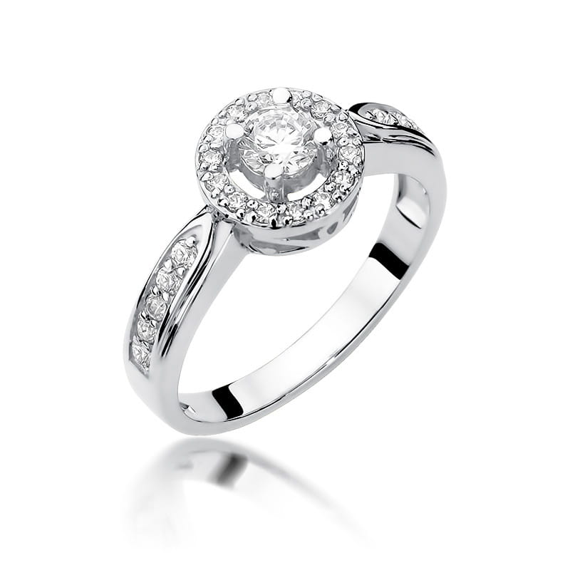 W363 Diamantový prsteň 0,25ct biele zlato Au 585/1000 2