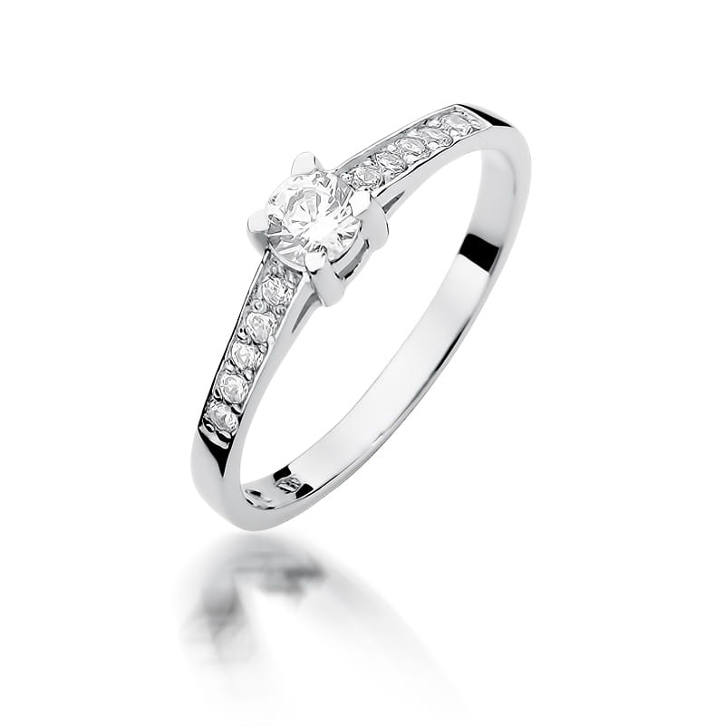 W364 Diamantový prsteň 0,30ct biele zlato Au 585/1000 2