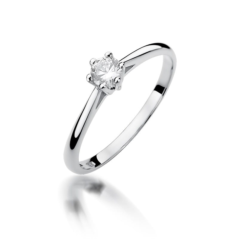 W365 Diamantový prsteň 0,15ct biele zlato Au 585/1000 2