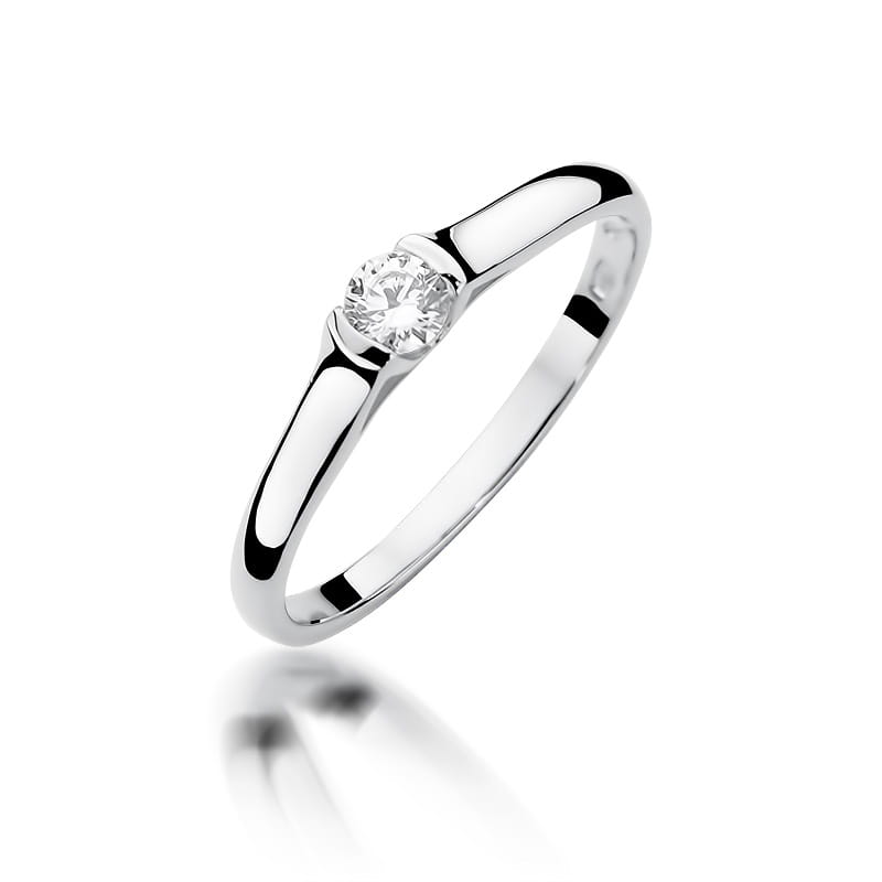 W369 Diamantový prsteň 0,15ct biele zlato Au 585/1000 2