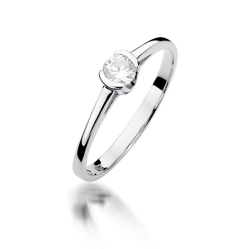 W375 Diamantový prsteň 0,23ct biele zlato Au 585/1000 2