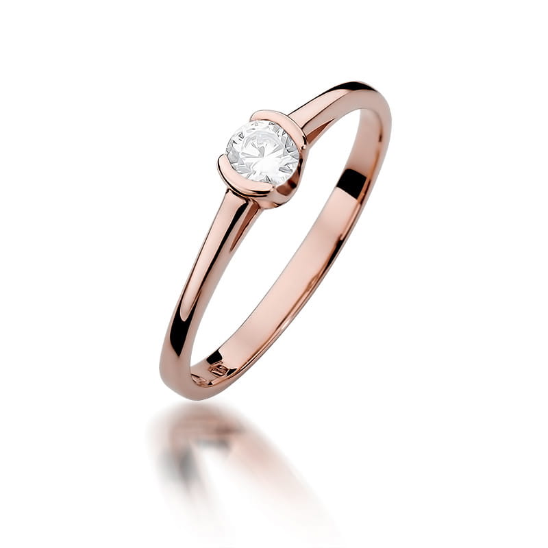 W375 Diamantový prsteň 0,23ct ružové zlato Au 585/1000 2
