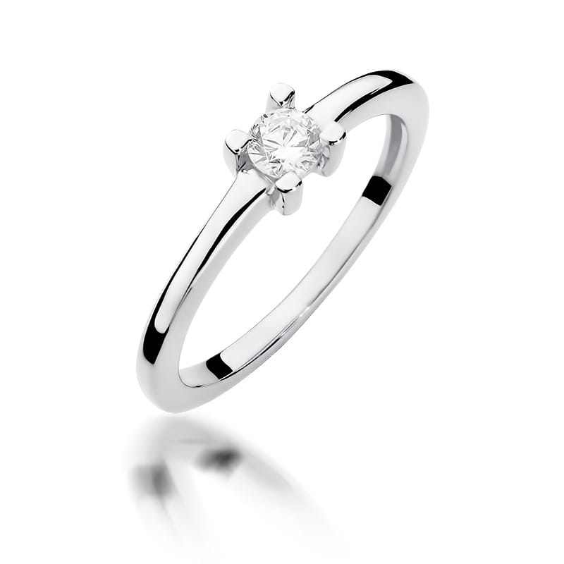 W379 Diamantový prsteň 0,23ct biele zlato Au 585/1000 2