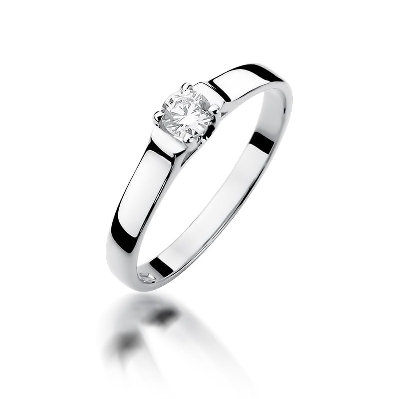 W381 Diamantový prsteň 0,18ct biele zlato Au 585/1000 2