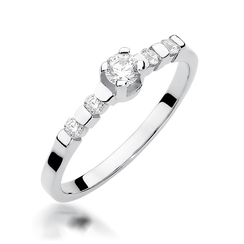 W384 Diamantový prsteň 0,23ct biele zlato Au 585/1000 2