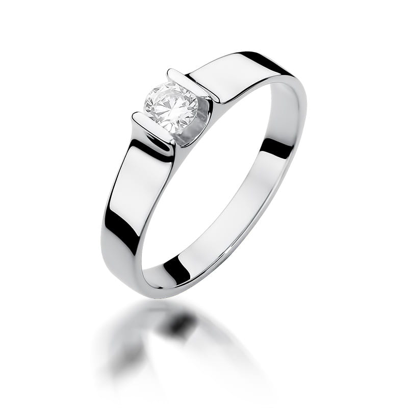 W388 Diamantový prsteň 0,23ct biele zlato Au 585/1000 2
