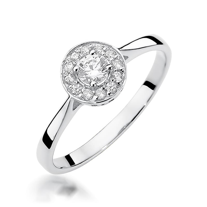 W390 Diamantový prsteň 0,15ct biele zlato Au 585/1000 2