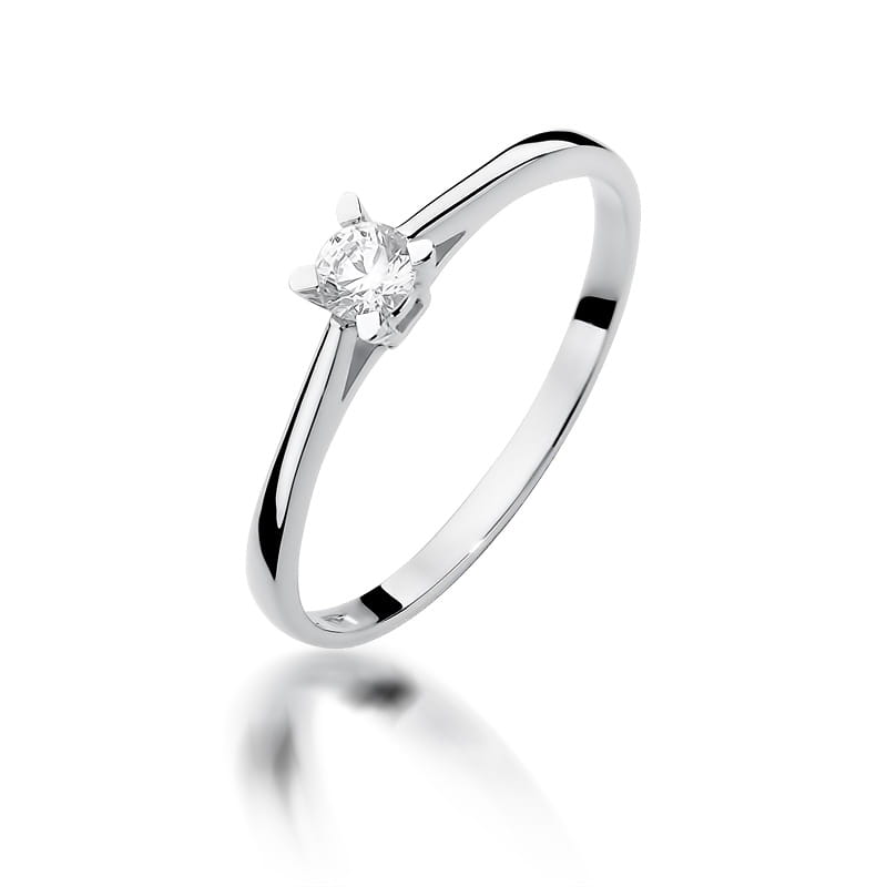 W392 Diamantový prsteň 0,15ct biele zlato Au 585/1000 2