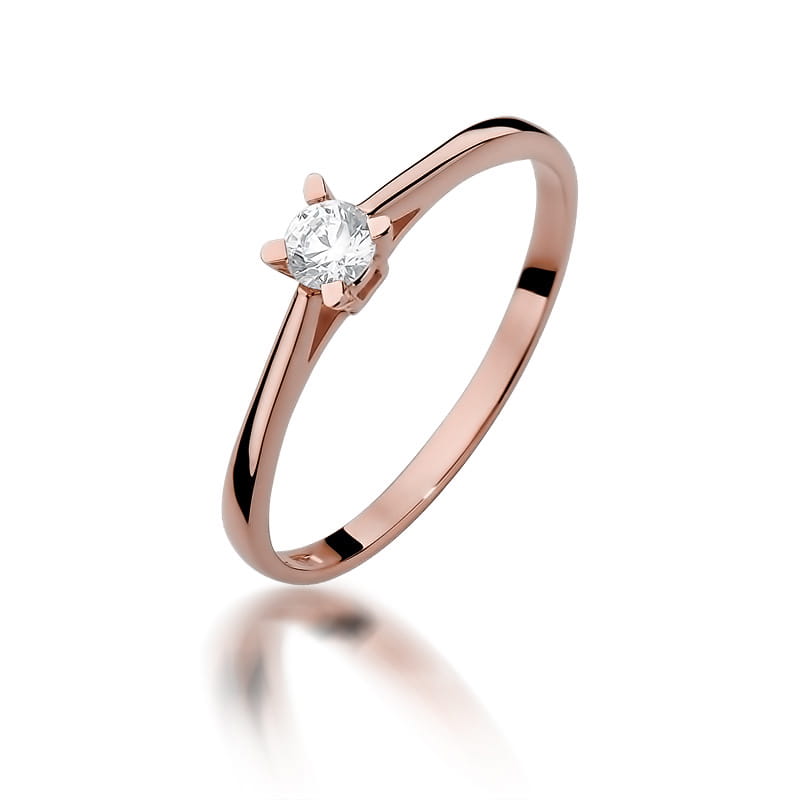 W392 Diamantový prsteň 0,15ct ružové zlato Au 585/1000 2