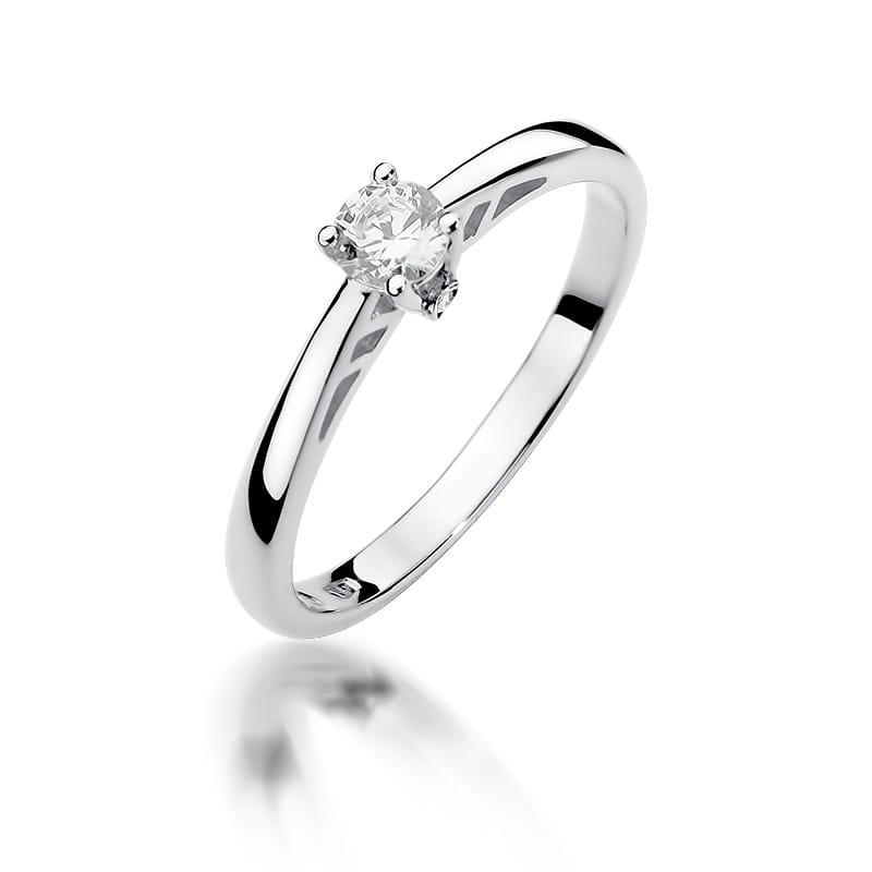 W394 Diamantový prsteň 0,24ct biele zlato Au 585/1000 2