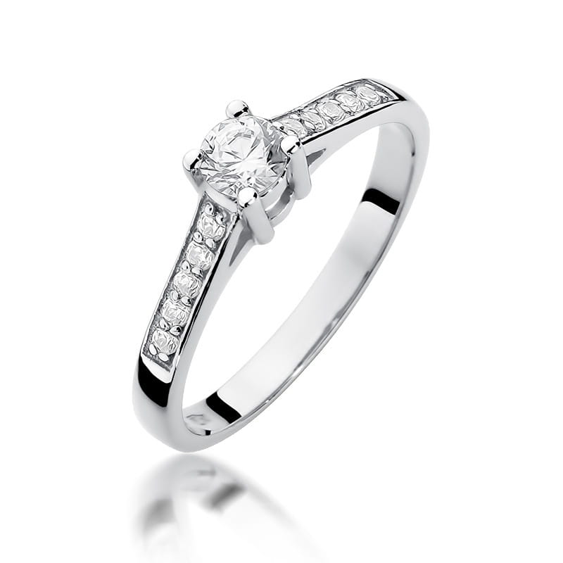 W398 Diamantový prsteň 0,28ct biele zlato Au 585/1000 2