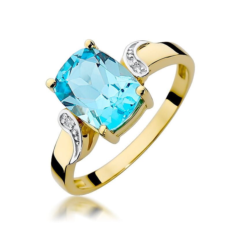 W400 Topaz prsteň 2,40ct žlté zlato Au 585/1000 2