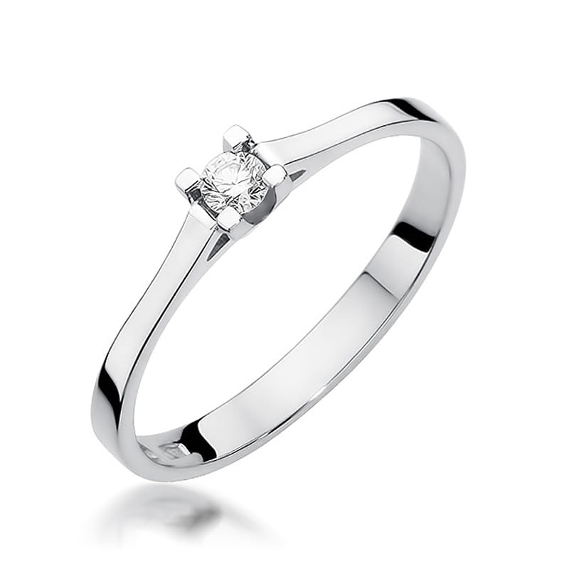 W407 Diamantový prsteň 0,09ct biele zlato Au 585/1000 2