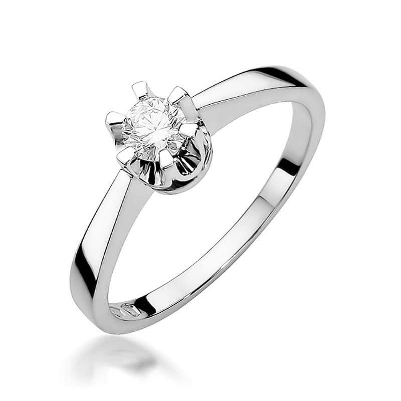 W408 Diamantový prsteň 0,25ct biele zlato Au 585/1000 2