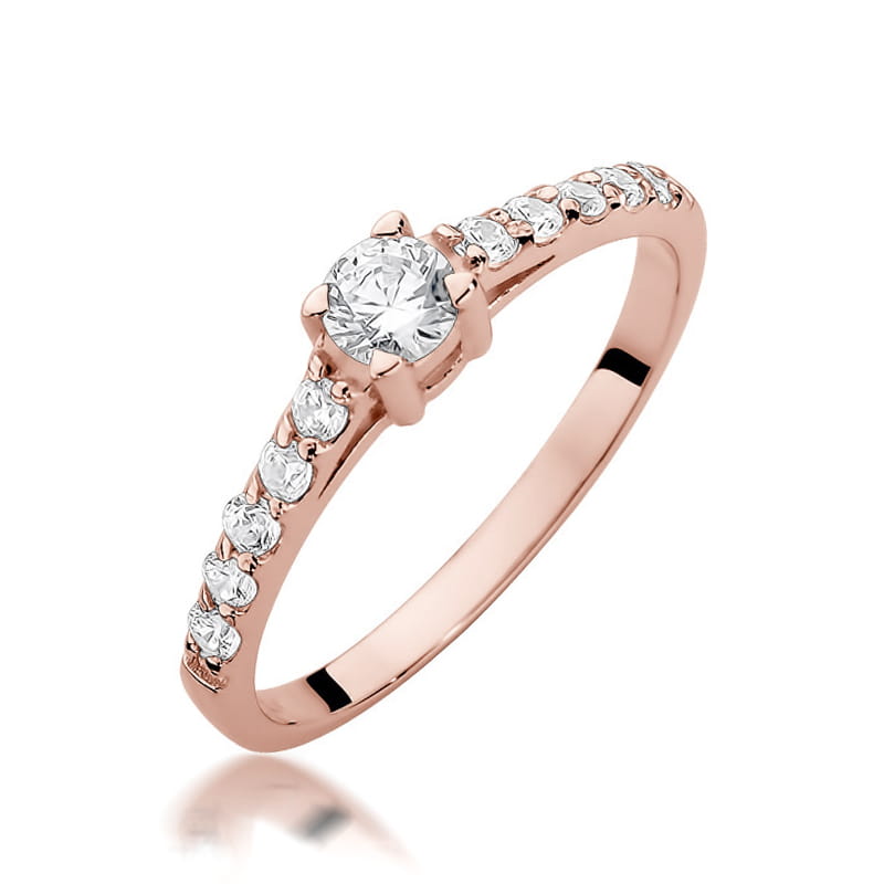 W409 Diamantový prsteň 0,60ct ružové zlato Au 585/1000 2