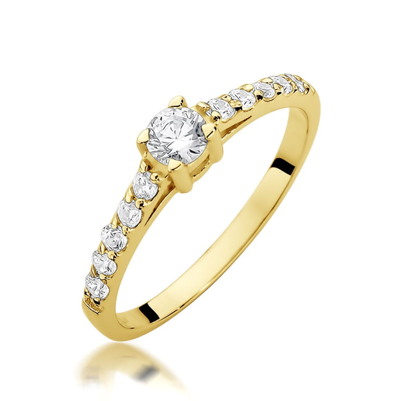 W409 Diamantový prsteň 0,60ct žlté zlato Au 585/1000 2