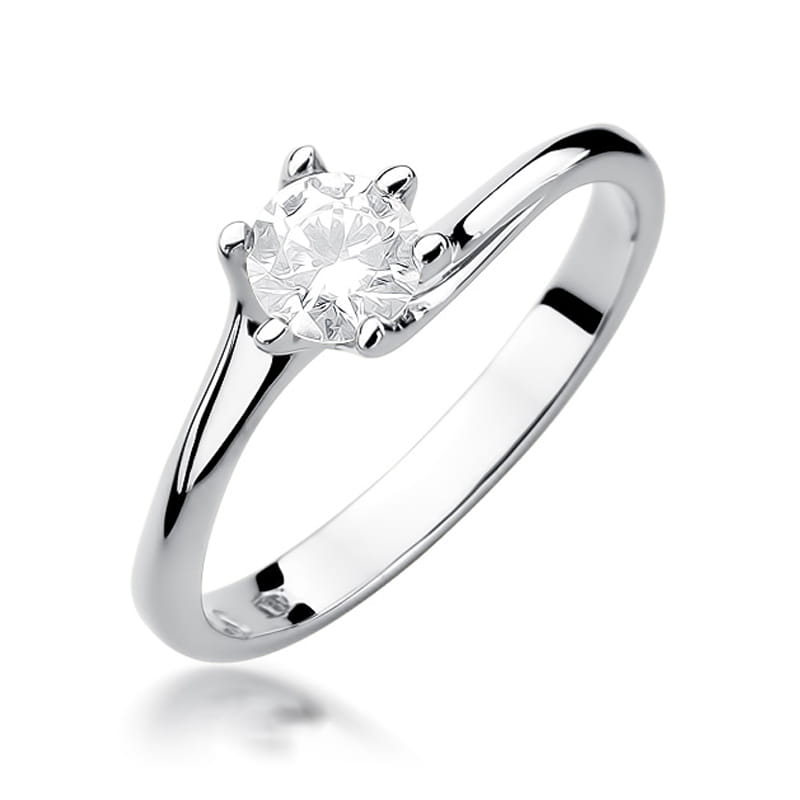 W423 Diamantový prsteň 0,50ct biele zlato Au 585/1000 2