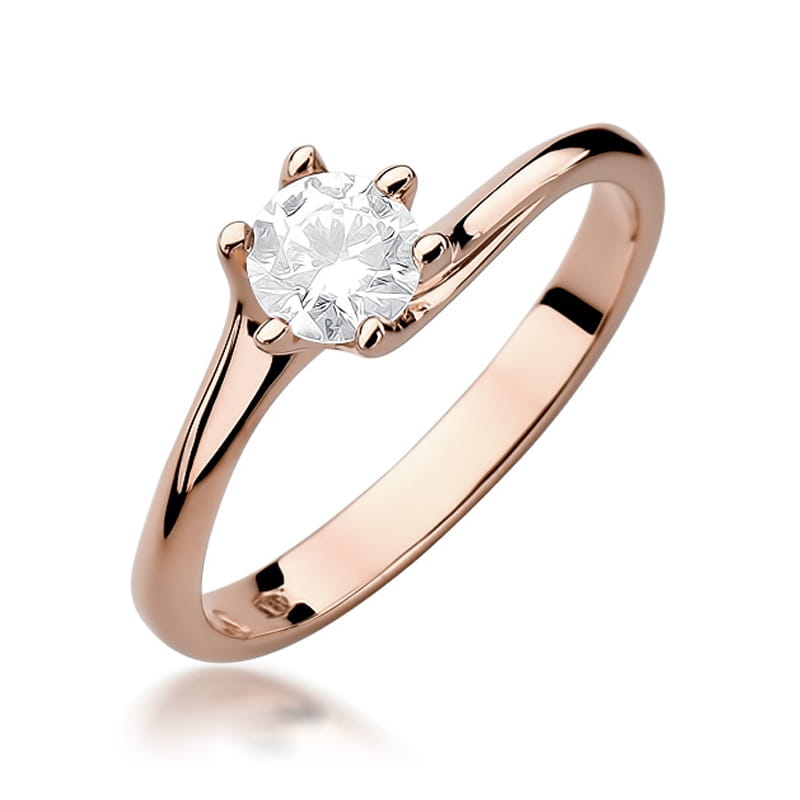 W423 Diamantový prsteň 0,50ct ružové zlato Au 585/1000 2