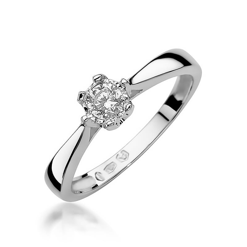 W429 Diamantový prsteň 0,20ct biele zlato Au 585/1000 2