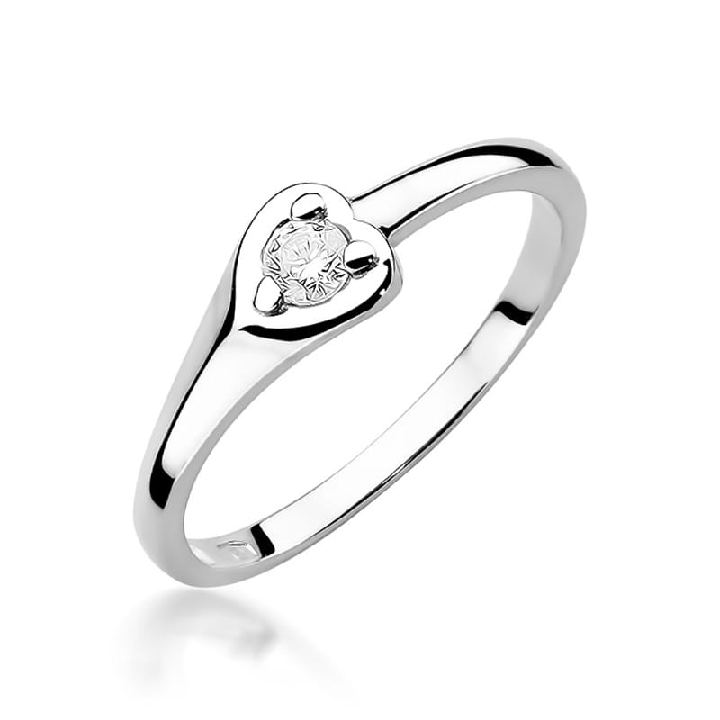 W430 Diamantový prsteň 0,10ct biele zlato Au 585/1000 2