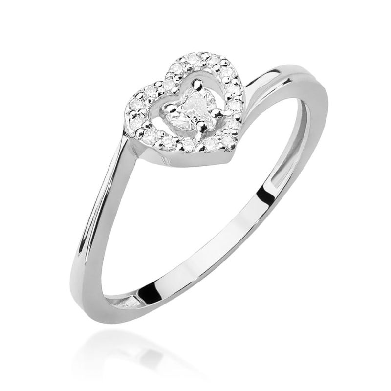 W444 Diamantový prsteň 0,10ct biele zlato Au 585/1000 2