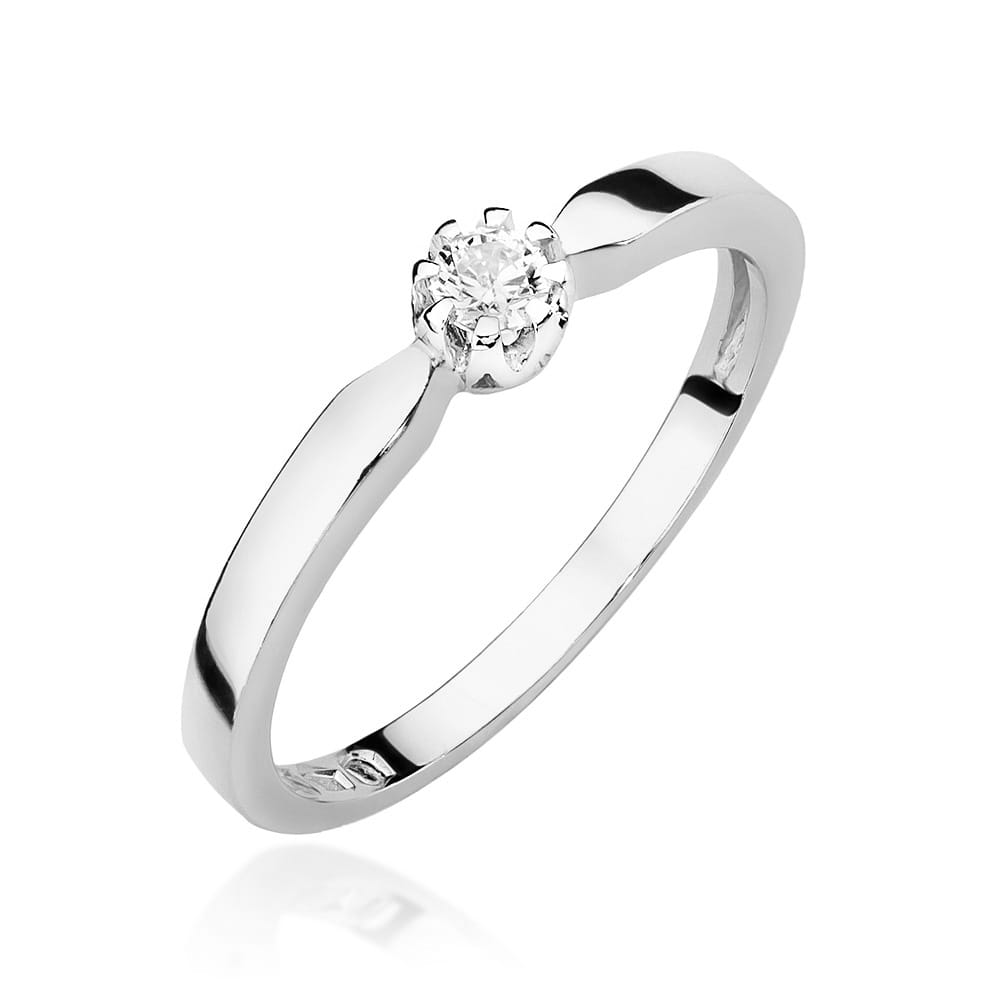W450 Diamantový prsteň 0,08ct biele zlato Au 585/1000 2