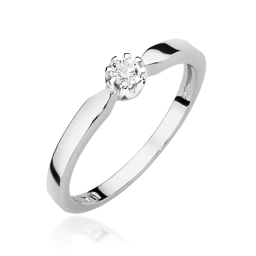 W450 Diamantový prsteň 0,10ct biele zlato Au 585/1000 2